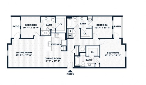 Alta Center Point Apartments in San Marcos, Texas C1 Floor Plan